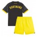 Camisa de Futebol Borussia Dortmund Equipamento Secundário Infantil 2023-24 Manga Curta (+ Calças curtas)